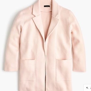 NWOT Baby pink J Crew sweater blazer